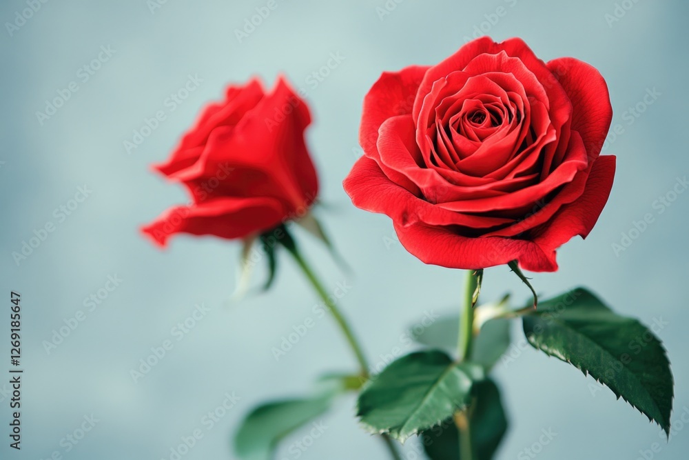 Fresh red roses in a vase surrounded by green leaves, perfect for decorating any occasion Fresh red roses in a vase surrounded by green leaves, perfect for decorating any occasion