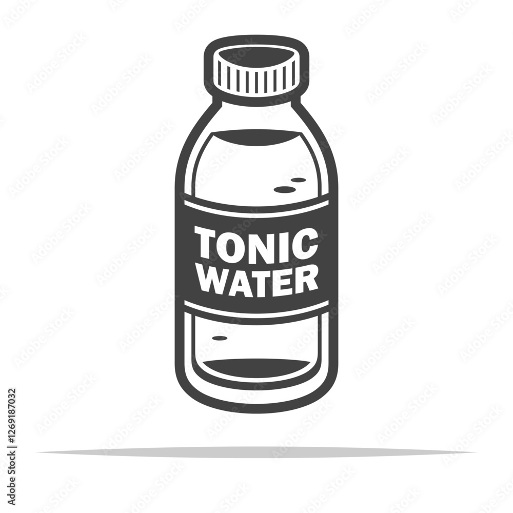 Tonic water bottle icon transparent vector isolated Tonic water bottle icon transparent vector isolated