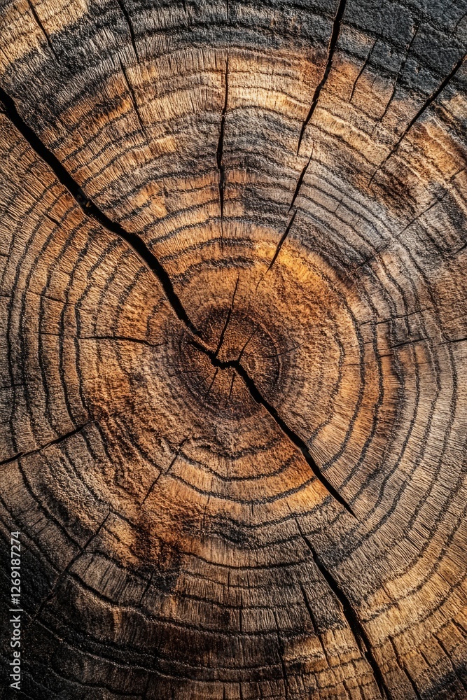 Naklejka premium A detailed view of a wooden plank's surface, suitable for textures or crafts