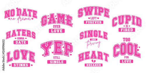 Humorous Anti-Valentine's Day Vector Illustrations with Funny Quotes