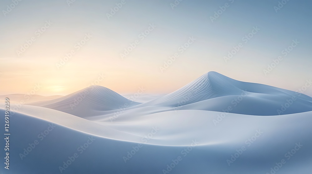 Serene Sand Dunes Sunset Landscape Serene Sand Dunes Sunset Landscape