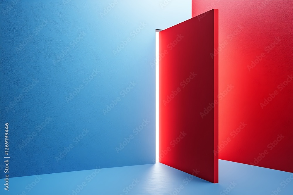 Abstract Architectural Design in Red and Blue Abstract Architectural Design in Red and Blue