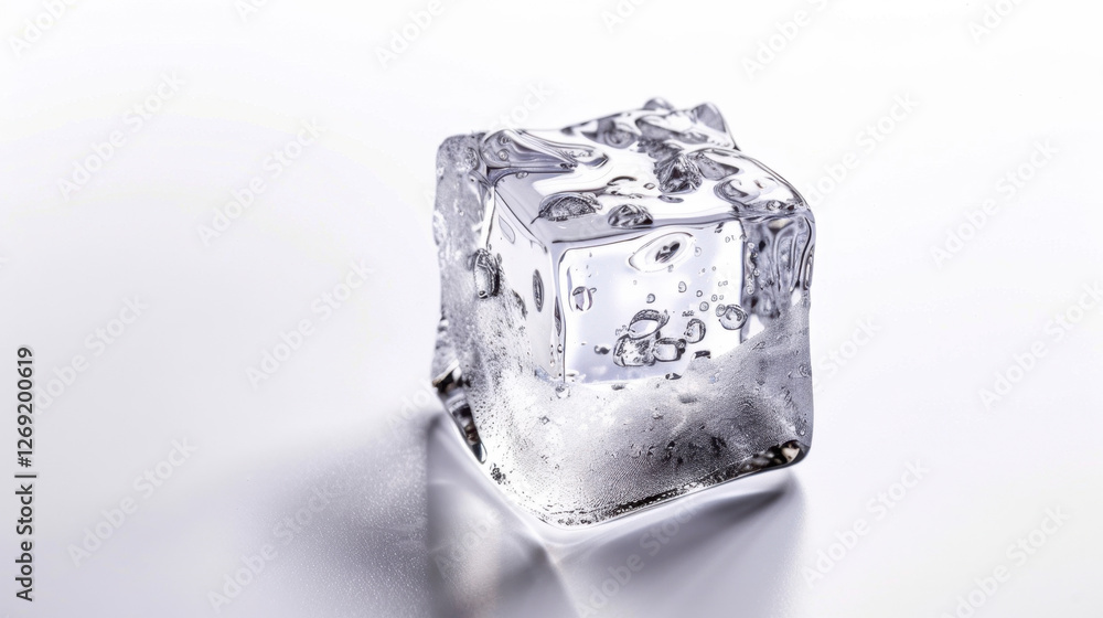 ice cubes isolated on white