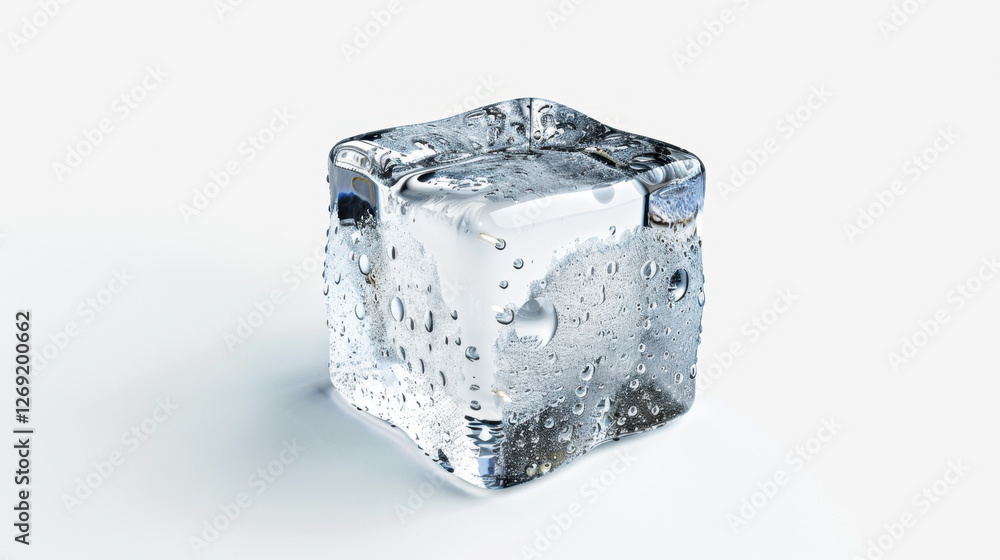 Obraz premium ice cubes isolated on white