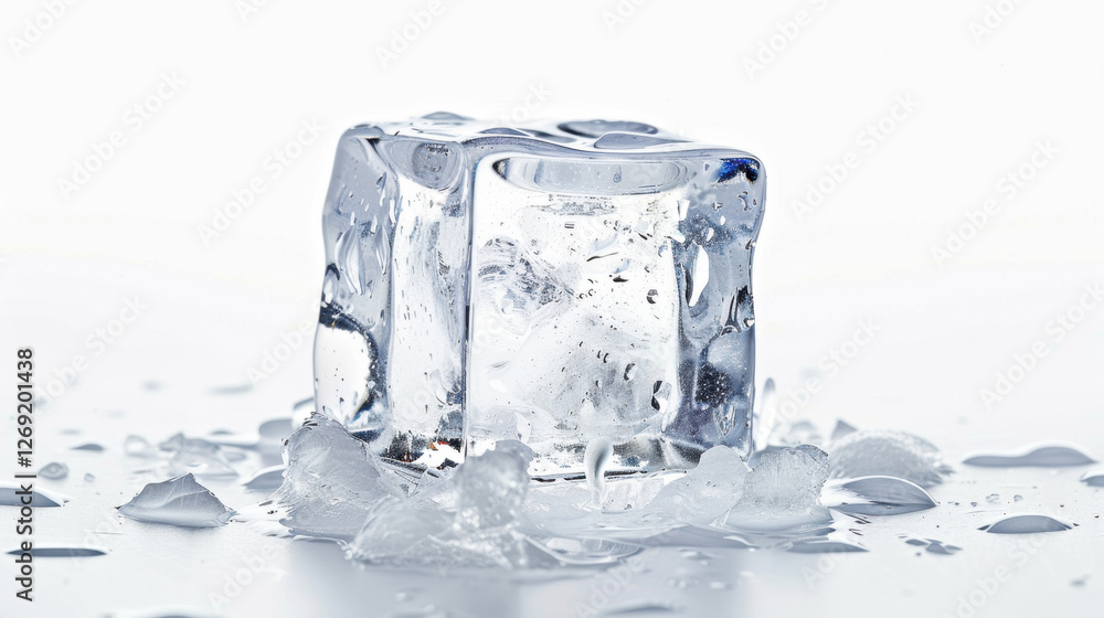 Obraz premium ice cubes isolated on white