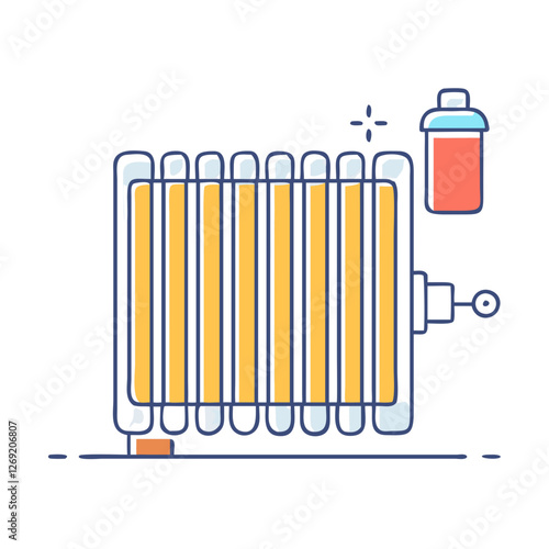 radiator icon, radiator vector illustration-simple illustration of radiator, perfect for radiator logos and icons