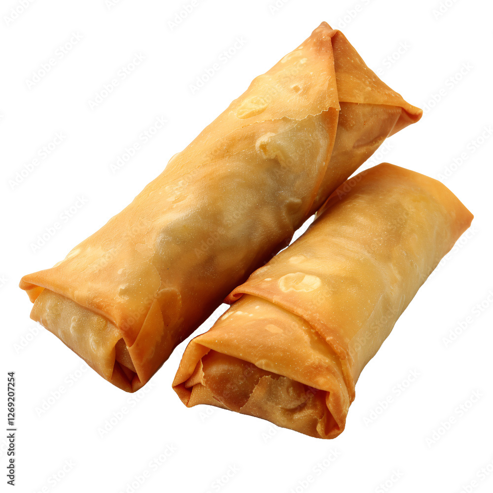 Vegetable spring rolls isolated on a white or transparent background Vegetable spring rolls isolated on a white or transparent background