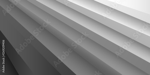 Abstract background with volumetric stair in gray colors.