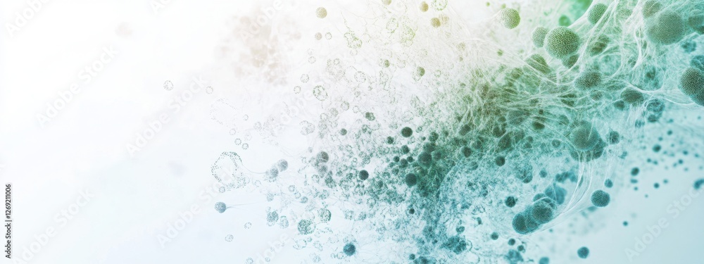 Highly detailed 3D render of microscopic bacteria and organic cells in soft hues. Generative AI Highly detailed 3D render of microscopic bacteria and organic cells in soft hues. Generative AI