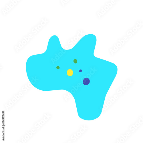 flat style amoeba cell