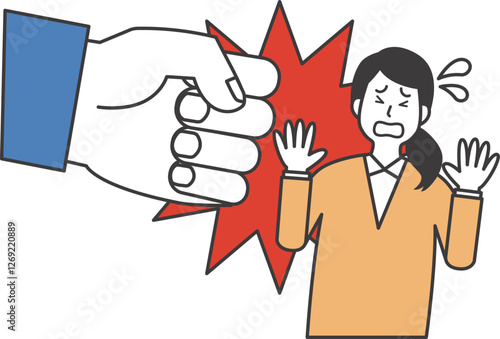 パワハラ被害を受ける被害女性