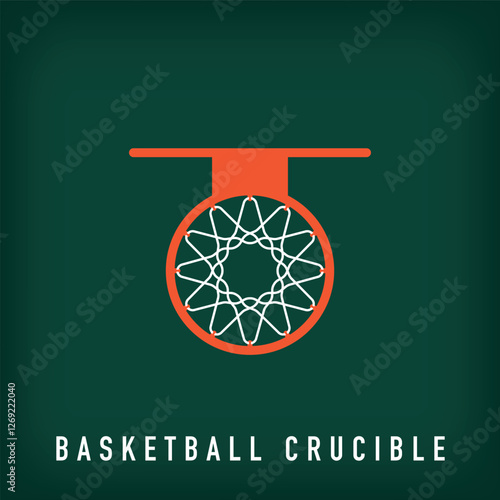 Premium basketball hoop design. Sports equipment design template. vector.