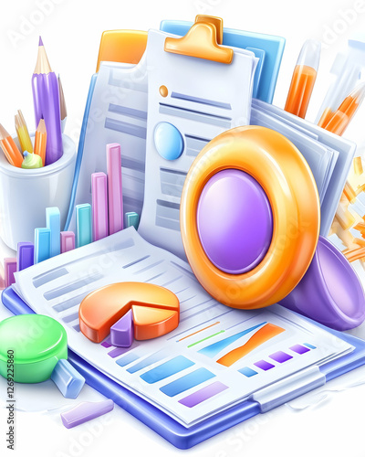 Colorful Business Reports & Charts photo