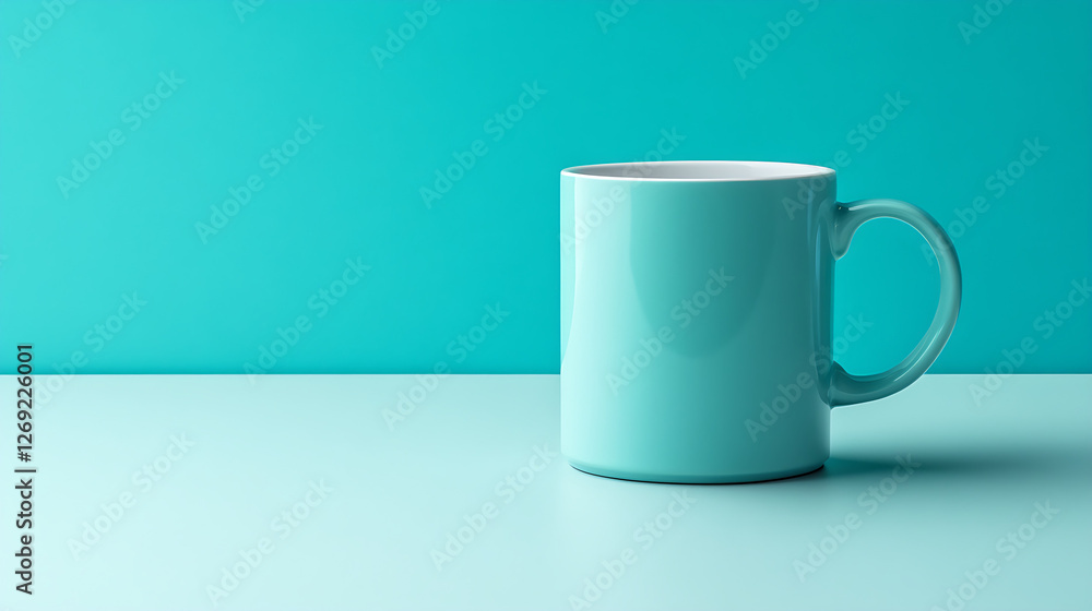 Obraz premium Keyboard and coffee mug. Generative AI