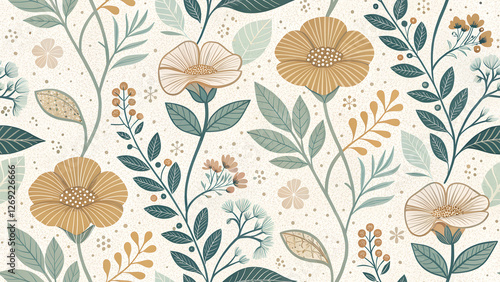 seamless pattern with flowers