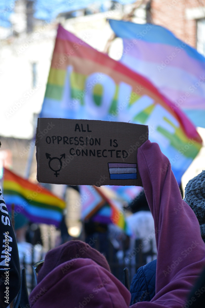 Protest for transgender rights in New York City.
