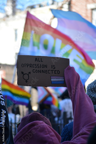 Protest for transgender rights in New York City.