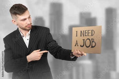 I a need job. Portrait of u...