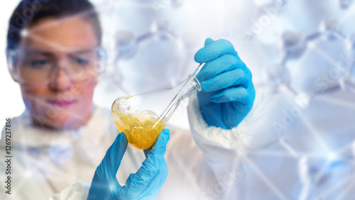 Woman laboratory assistant....