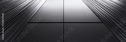 Abstract Dark Grey Panels With Linear Texture