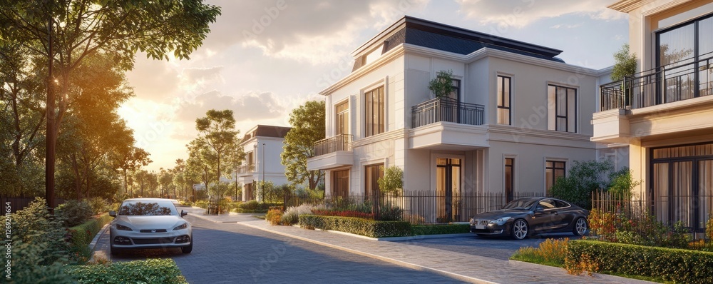 Obraz premium Real estate property verification through digital management tools.