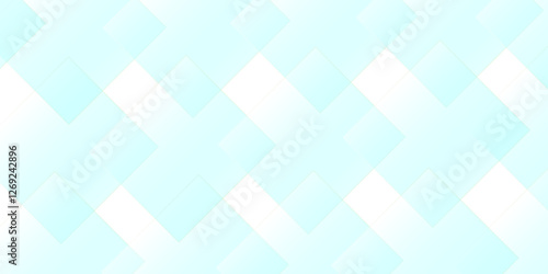 Abstract white and sky blow pattern geometric gradient line background.square shape with soft shadows.modern technology concept geometric line vector background.layered geometric triangle shapes..