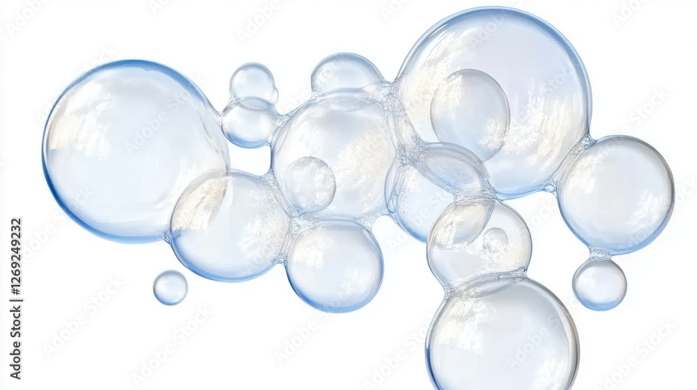 A bunch of bubbles in a row A bunch of bubbles in a row