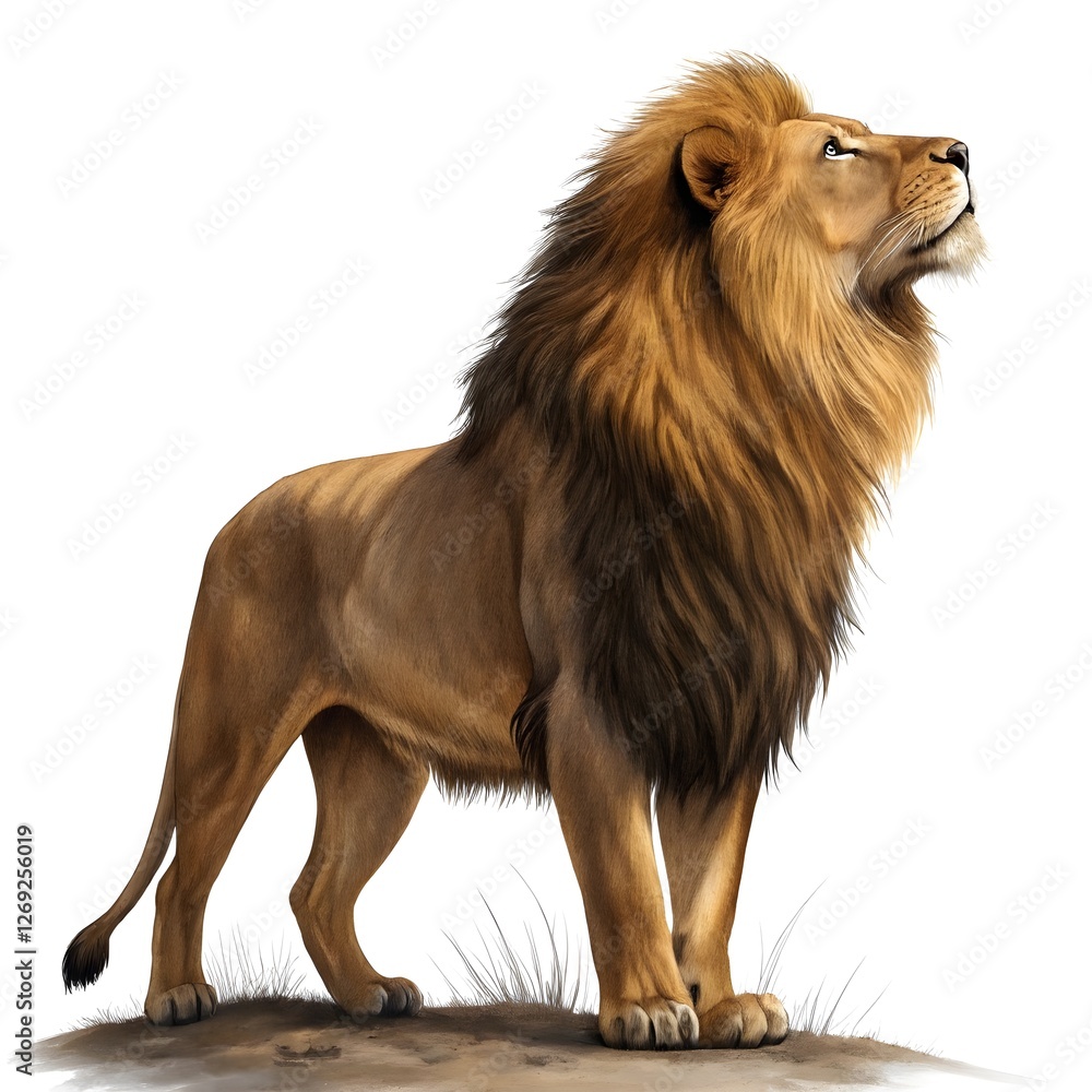 Obraz premium lion isolated on white background