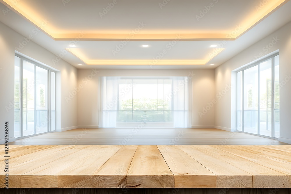Modern interior space with natural light minimalist design indoor environment open view Modern interior space with natural light minimalist design indoor environment open view