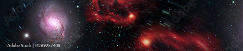 starlight nebula in galaxy at universe Space background. The elements of this...