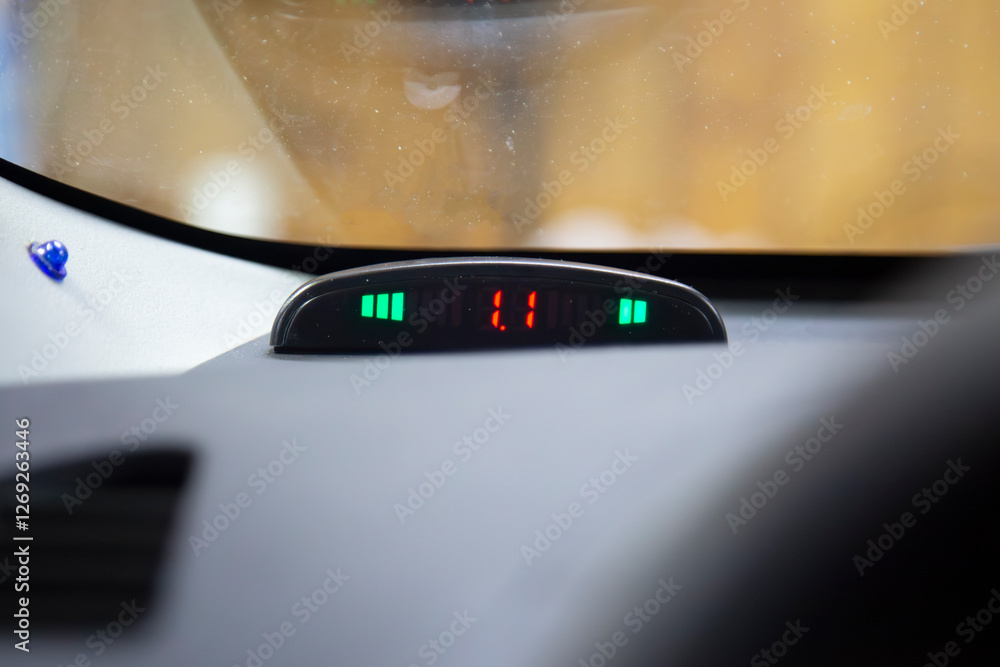 Car parking sensors. Installing additional equipment on the car. Car parking sensors. Installing additional equipment on the car.