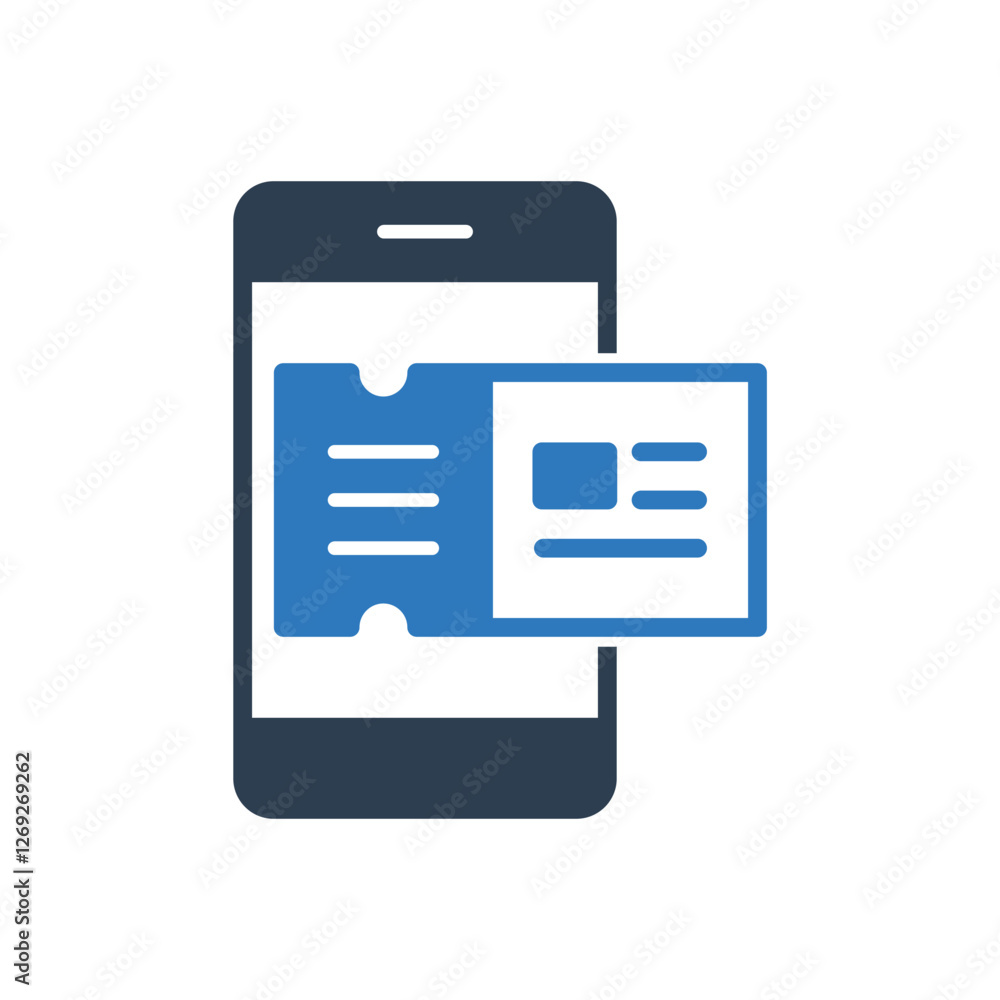 Online Ticket Mobile Icon Online Ticket Mobile Icon