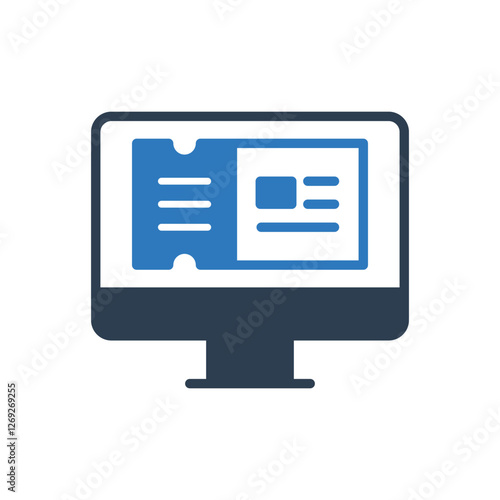 Online Ticket Computer Icon