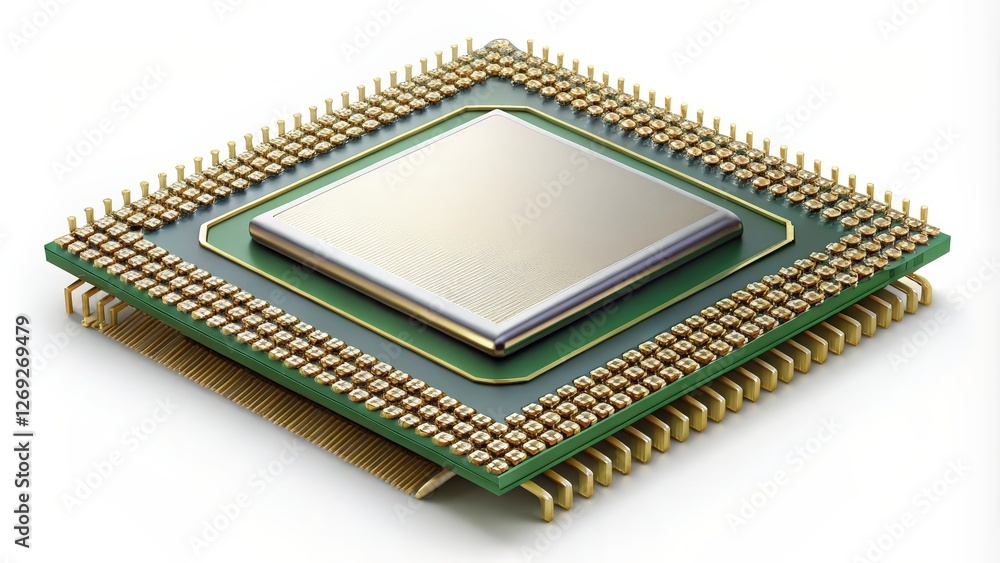 Microprocessor on White Background Microprocessor on White Background