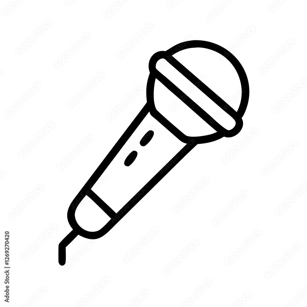 Microphone icon in minimalistic style