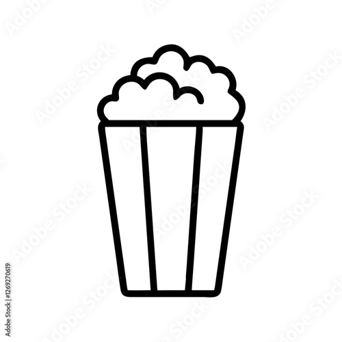Popcorn in striped container