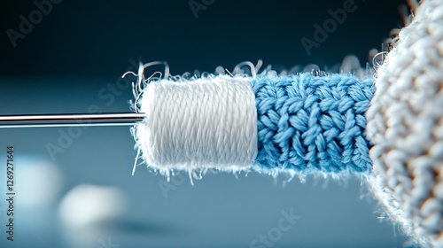 Crochet art in action photo