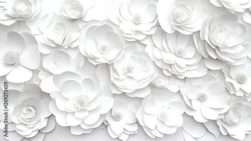 White floral wall art