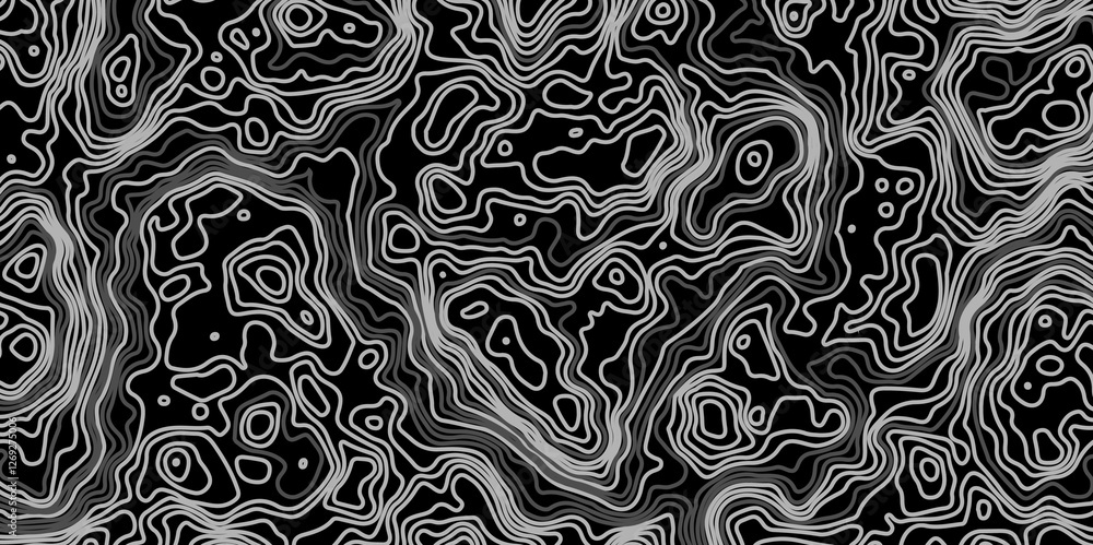 Vector grid map.Topographic contour map on black background.
Vector grid map.Topographic contour map on black background.
