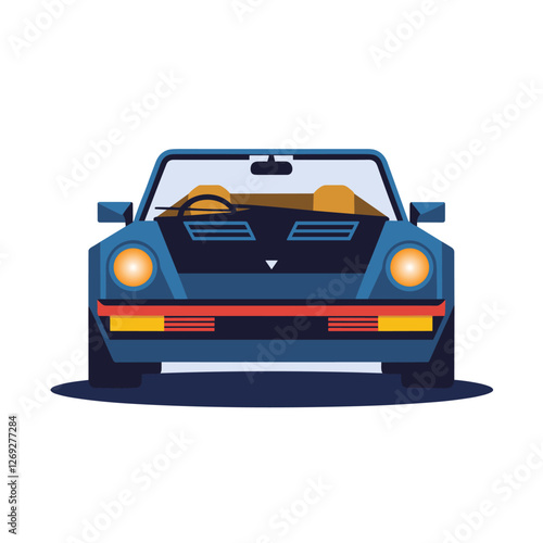 Blue Car vector illustration concept