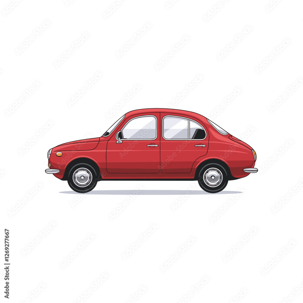 Red Car vector illustration concept Red Car vector illustration concept
