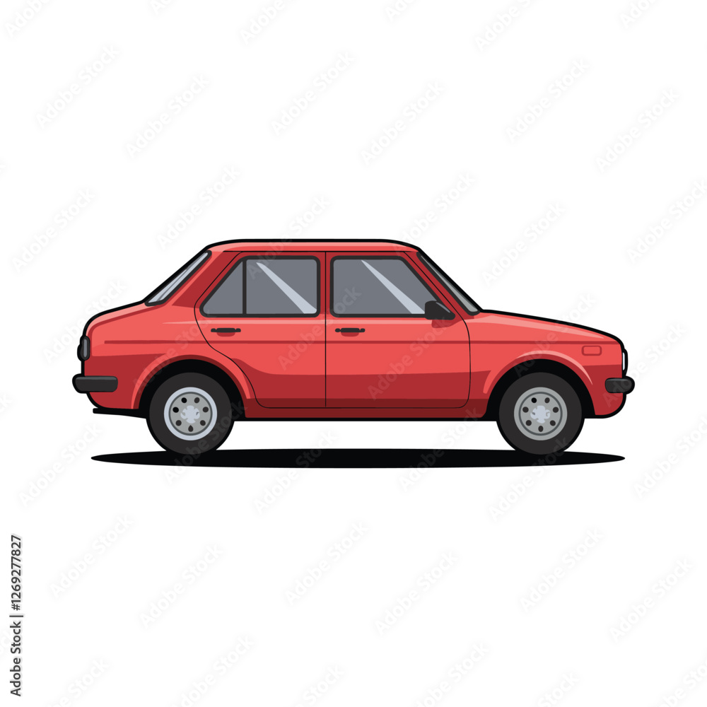Red Car vector illustration concept Red Car vector illustration concept