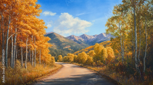 Autumn Mountain Road Scenic Driveway photo