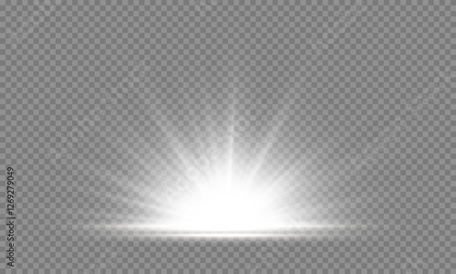 Bright saturated light equipped with glare flash rays displays your background , vector , sunbeam. 