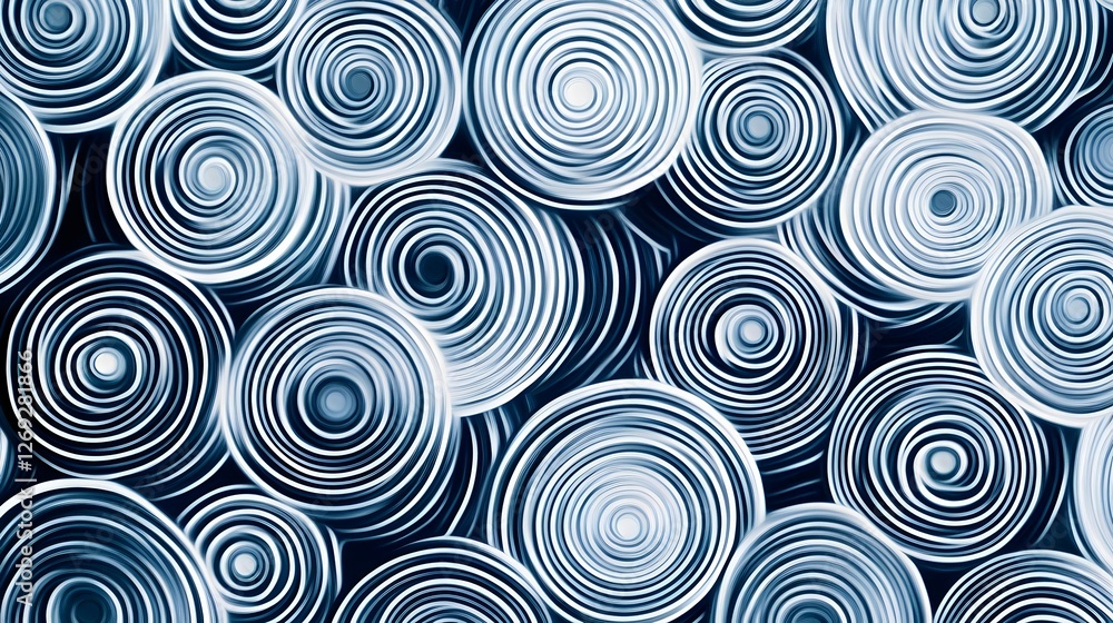 Blue and White Circular Ripple Pattern Background Blue and White Circular Ripple Pattern Background