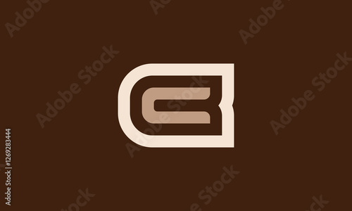 CB or BC monogram logo design