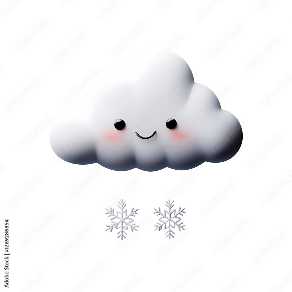 3d cloud png smiling cloud with snowflakes 3d weather illustration png sky graphics collection 3d cloud png smiling cloud with snowflakes 3d weather illustration png sky graphics collection