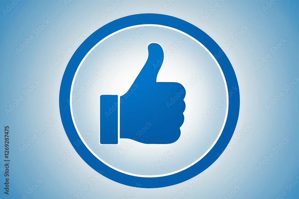 arafed thumb up icon in a blue circle on a blue background arafed thumb up icon in a blue circle on a blue background