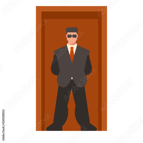 guards in front door