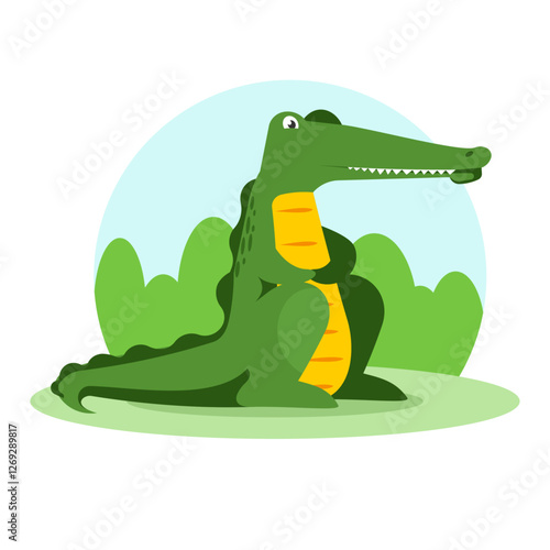green crocodile